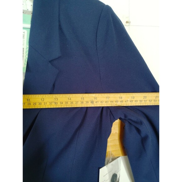Kenzie Rebekah Stretch Crepe Blazer Navy Size Medium - Picture 5 of 7